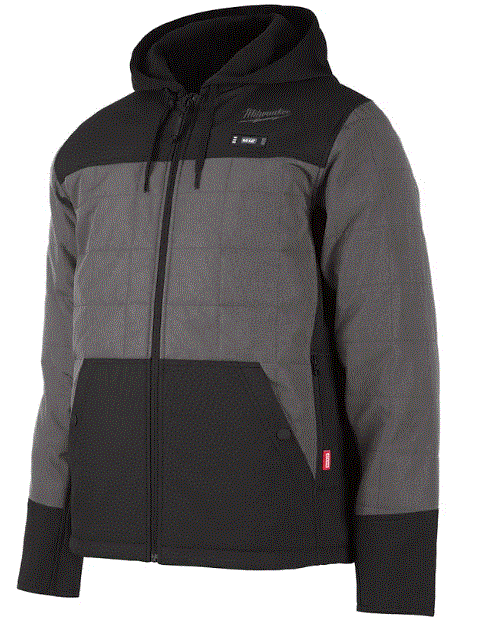 12V AXIS XL GREY HEATED HOODED JACKET